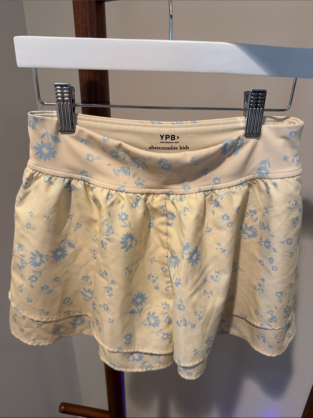 abercrombie kids Yellow Floral Skort with Light Blue Print
